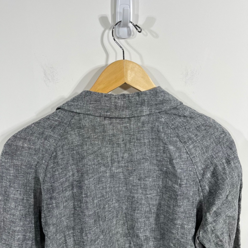 Steilmann Linen Cotton Cropped Jacket 3/4 Sleeve Womens 12 Lagenlook Old Money - Picture 6 of 11
